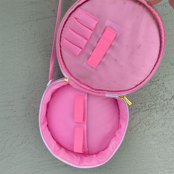 Lilly Pulitzer Tropical Print Havana Round Picnic Bag with Utensil Storage - Picture 7 of 9